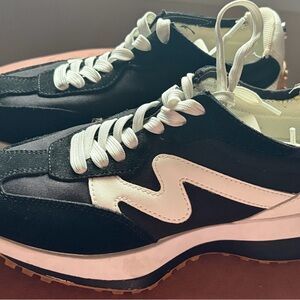 Steve Madden Black and White Women's Sneakers